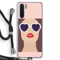 Red lips: Oppo A91 Transparant Hoesje met koord