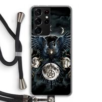 Sinister Wings: Samsung Galaxy S21 Ultra Transparant Hoesje met koord