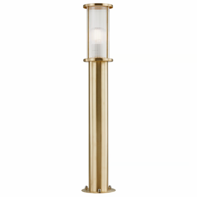 Staande buitenlamp Messing Goud led glas 80 cm