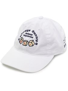 Rokh casquette en coton à patch logo - Blanc