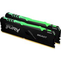 Kingston FURY Beast RGB Werkgeheugenset voor PC DDR4 32 GB 2 x 16 GB 3600 MHz 288-pins DIMM CL18 KF436C18BBAK2/32 - thumbnail