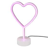 Trio TafellampHeart met roze licht - R55210101
