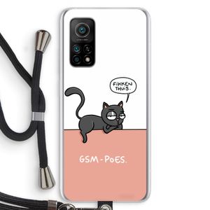 GSM poes: Xiaomi Mi 10T 5G Transparant Hoesje met koord