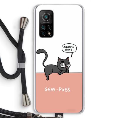 GSM poes: Xiaomi Mi 10T 5G Transparant Hoesje met koord