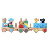 Rubo Toys Woezel en Pip houten trein - thumbnail