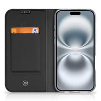 Smart Cover voor iPhone 16 Flowers Blue