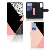OnePlus 9 Pro | Book Case | Zwart Roze Vormen