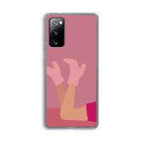Pink boots: Samsung Galaxy S20 FE / S20 FE 5G Transparant Hoesje