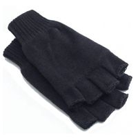 Vingerloze Thinsulate handschoenen zwart   -