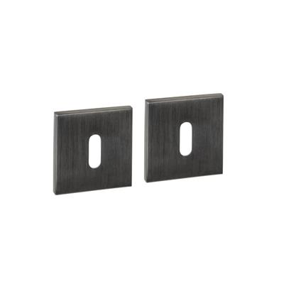 Intersteel Set van 2 sleutelrozettenTira vierkant antraciet 53x53mm - 1329.103086