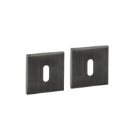 Intersteel Set van 2 sleutelrozettenTira vierkant antraciet 53x53mm - 1329.103086