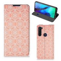 Motorola Moto G Pro Hoesje met Magneet Pattern Orange