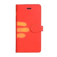 Thermo portemonnee hoesje iPhone 7 en iPhone 8 Rood wordt geel bij warmte - thumbnail
