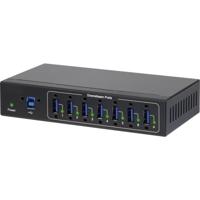 Renkforce USB 3.2 Gen 1-hub 7 poorten Voor industriële toepassingen, Voor wandmontage Zwart