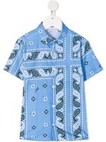 MSGM Kids chemise imprimée - Bleu - thumbnail