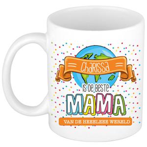 Naam mok mama Charissa - wit - de beste - keramiek - 300 ml - Moederdag/verjaardag