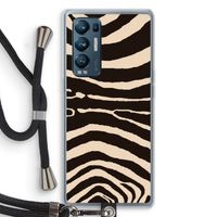 Arizona Zebra: Oppo Find X3 Neo Transparant Hoesje met koord
