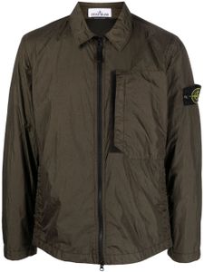 Stone Island veste légère zippée à patch Compass - Vert