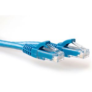 ACT IB2652 U/UTP CAT6A Patchkabel | Snagless | RJ45 Connectoren | Blauw | 25 cm