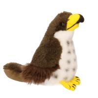 Pluche havik vogel knuffel 13 cm speelgoed
