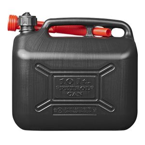 Jerrycan/benzinetank 10 liter zwart