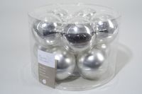 10 kerstballen zilver glans-mat 60 mm - Ksd