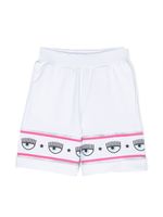 Chiara Ferragni Kids short à bande logo - Blanc