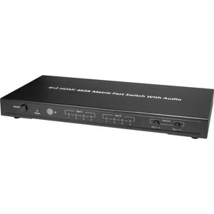 Maxtrack CSM 3 L HDMI-Matrix-switch Met aluminium behuizing, Met afstandsbediening 3840 x 2160 Pixel Zwart