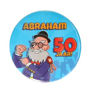 Button verjaardag cadeau Abraham 50 jaar - Rond - Mannen