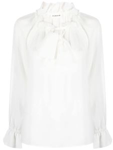 P.A.R.O.S.H. blouse à col noué - Blanc