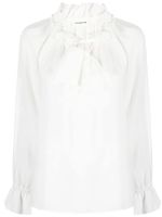 P.A.R.O.S.H. blouse à col noué - Blanc