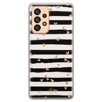 Samsung Galaxy A53 siliconen hoesje - Hart streepjes