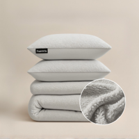 Dekbedovertrek Teddy - Lichtgrijs - Lits-Jumeaux (240x220 Cm) - Grijs Microvezel Teddy - Effen - Fresh And Co - Dekbed-Discounter.nl