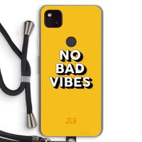 No Bad Vibes: Pixel 4a 5G Transparant Hoesje met koord