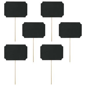 Foto prop set beschrijfbaar - Bruiloft - zwart - set 12x stuks - 11 x 8 cm