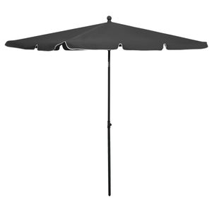 VidaXL Parasol met paal 210x140 cm antracietkleurig
