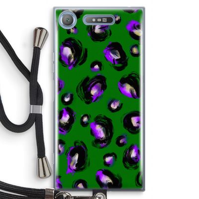 Green Cheetah: Sony Xperia XZ1 Transparant Hoesje met koord