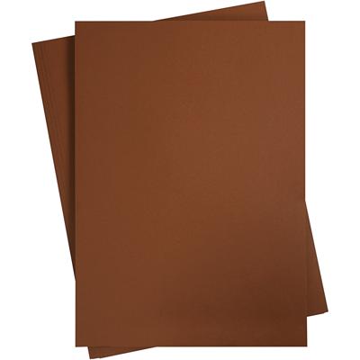 Creativ Company Gekleurd karton, a2, vel 420x594 mm, 180 gr, donkerbruin, 10 vel/ 1 doos