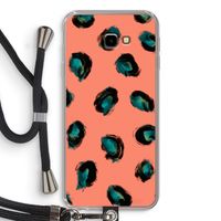 Pink Cheetah: Samsung Galaxy J4 Plus Transparant Hoesje met koord Pink Cheetah: Samsung Galaxy J4 Plus Transparant Hoesje met koord
