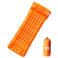 VidaXL Kampeermatras met kussen zelfopblazend 1-persoons oranje