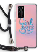 Girl boss: Huawei P40 Transparant Hoesje met koord