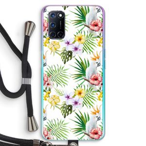 Gele kuif: Oppo A52 Transparant Hoesje met koord