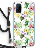 Gele kuif: Oppo A52 Transparant Hoesje met koord