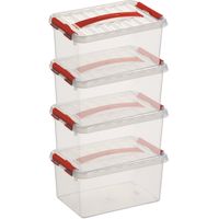 8x Opberg boxen/opbergdozen 6 liter 30 x 20 x 14 cm kunststof