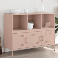 Dressoir 100,5x39x79 cm staal roze