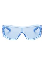 Dolce & Gabbana Eyewear lunettes de soleil Crossed à monture rectangulaire - Bleu