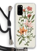 Hello bloemen: Samsung Galaxy S20 Transparant Hoesje met koord
