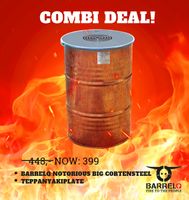 BarrelQ CombiDeal BarrelQ Notorious Big Corten Staal met Teppanyaki plaat - thumbnail