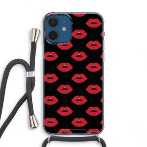 Lips: iPhone 12 mini Transparant Hoesje met koord