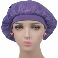 Kokosnoot Nightcap Air conditioning GLB lange haren GLB brede band satijn Bonnet (paars)